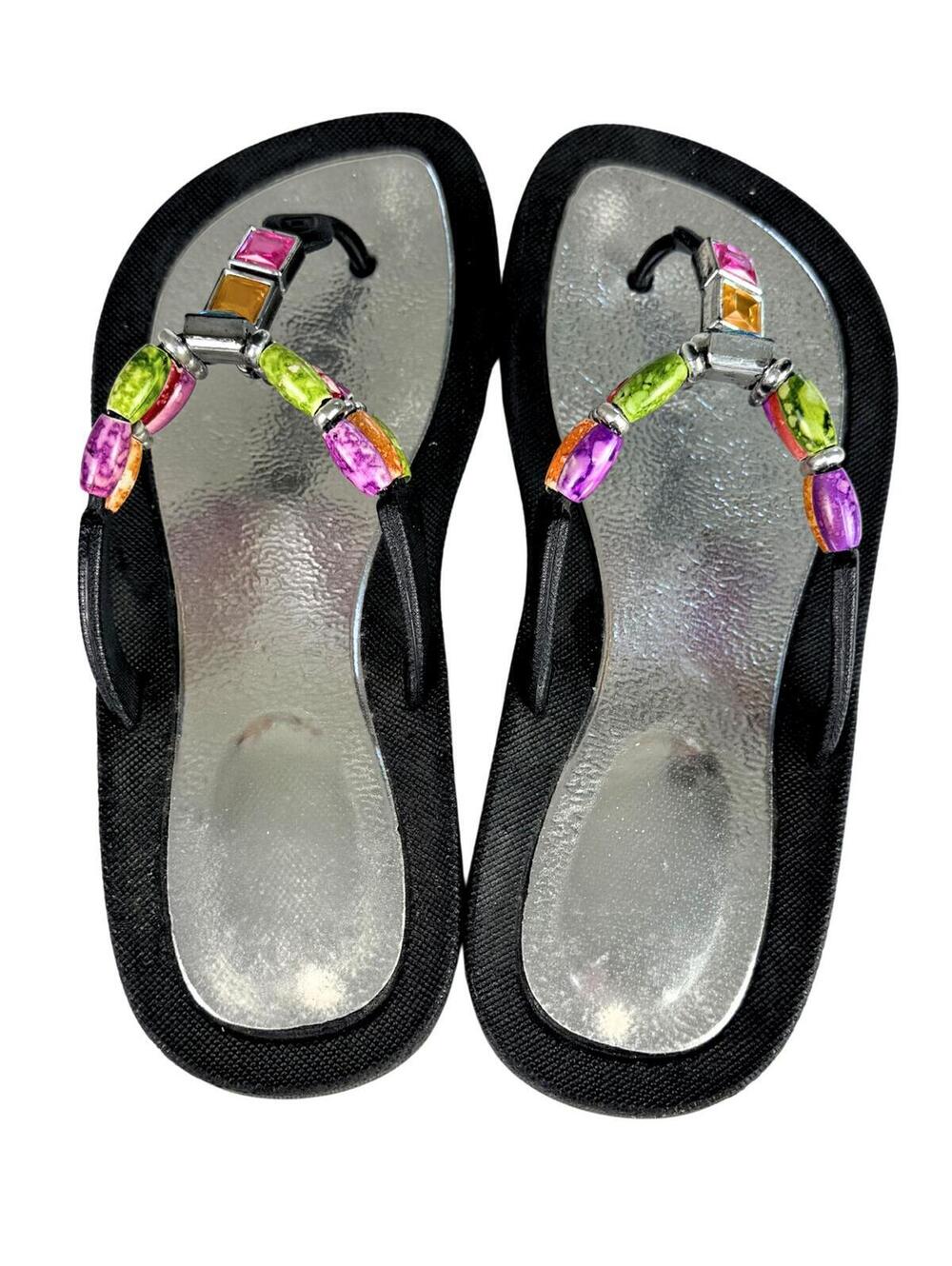 2000s Resort Core Rhinestone Sandals - Picture 4 of 6